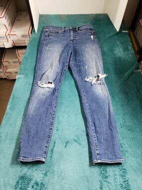 Gap Jeans Size 10 Womens Blue Stretch Pants Denim Ladies Mid Rise True Skinny
